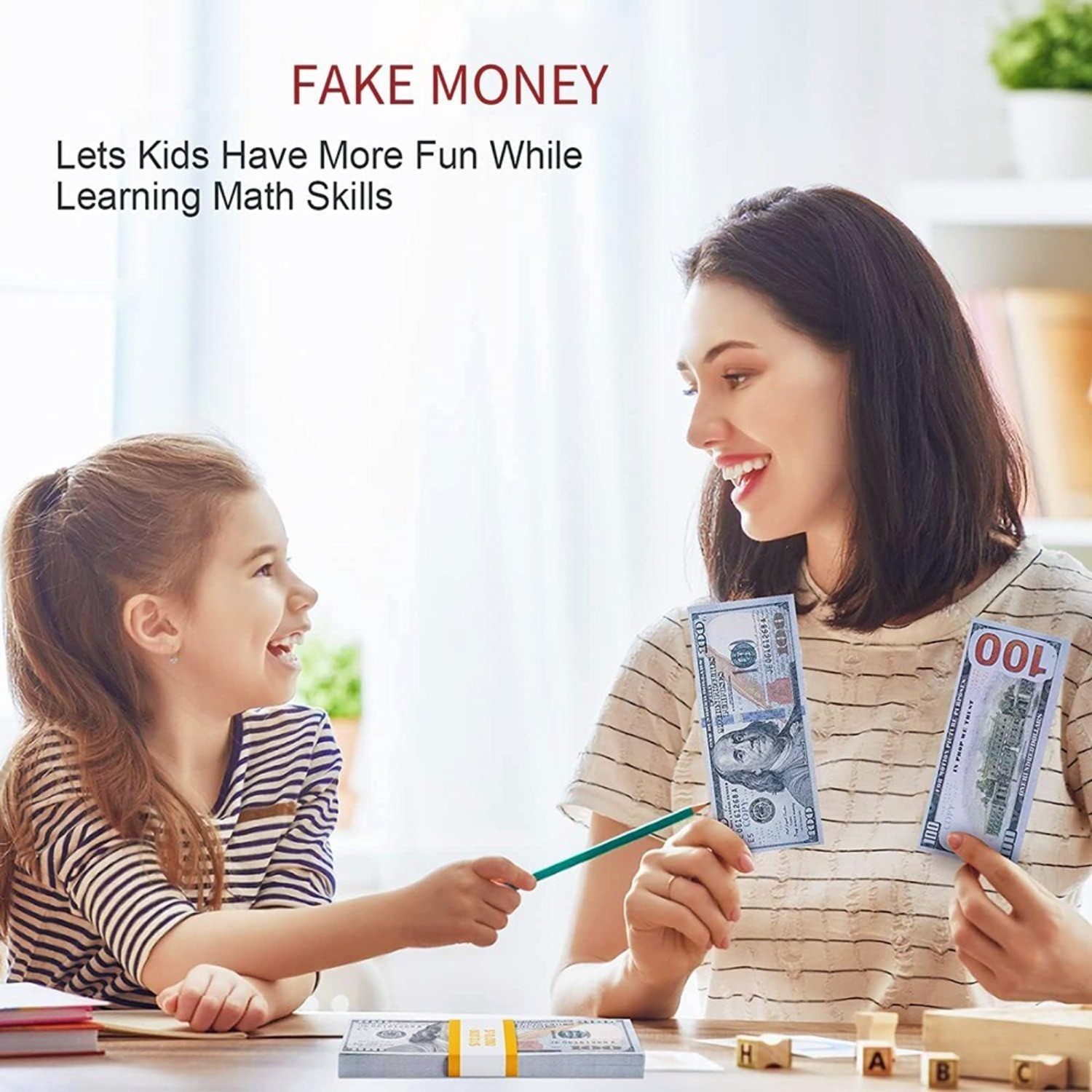 FAKE BANK GAMES PLAY MONEY KIDS CASH PAPER 100 PCS 100 DOLLAR BILLS $$$ PARTY