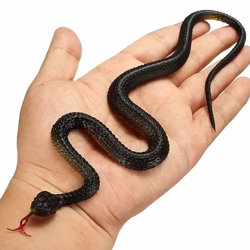 Fake Rubber Snake Toy, 45cm Realistic Prank Trick Toy With Tongue Stick Out, Per
