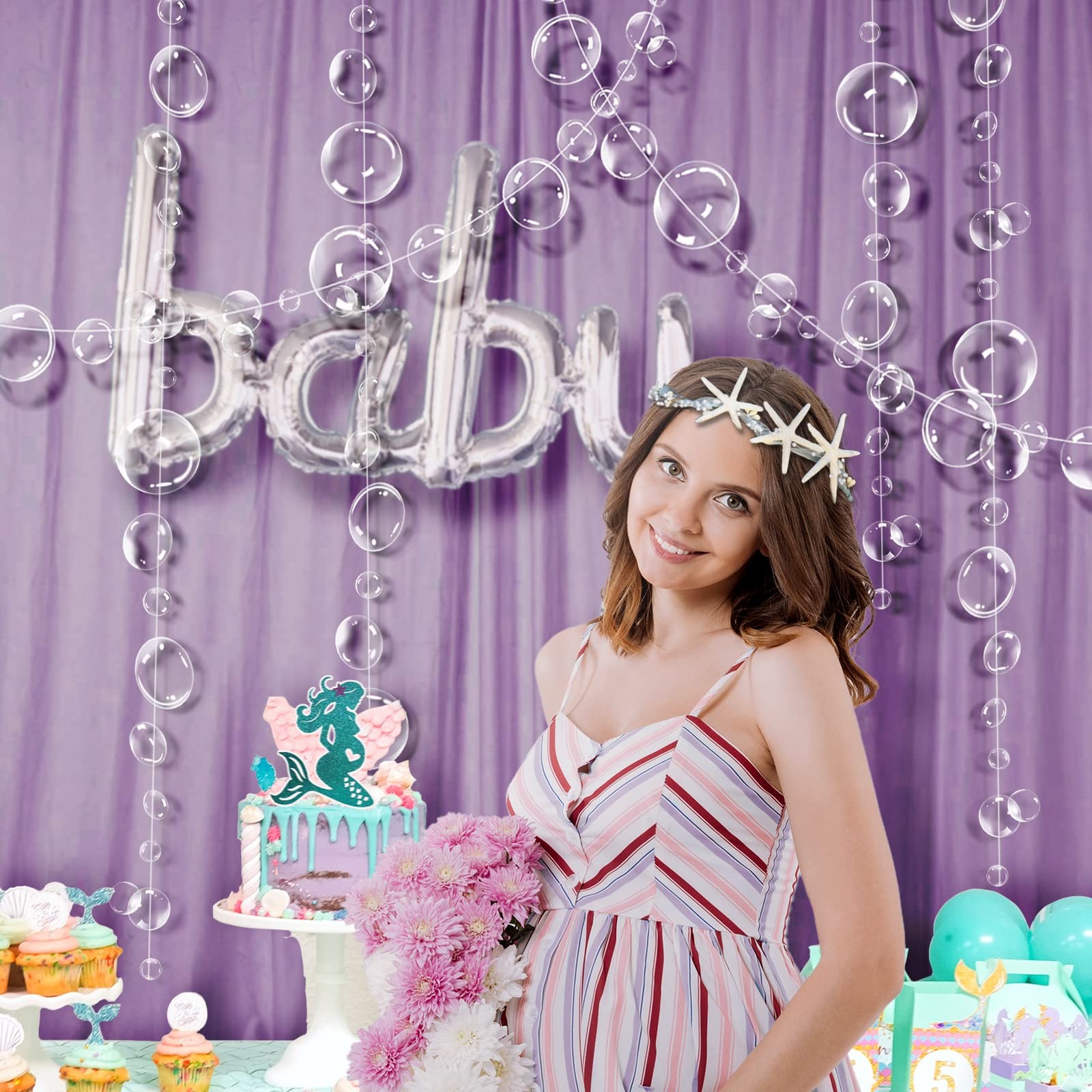 Decor365 Under the Sea Party Decorations White Bubble 4.7inch.,