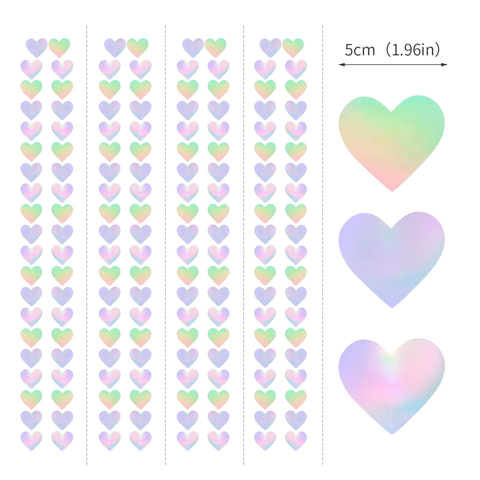 Iridescent Disco-Holographic Heart Garland – 52Ft Wedding Hanging Decoration …