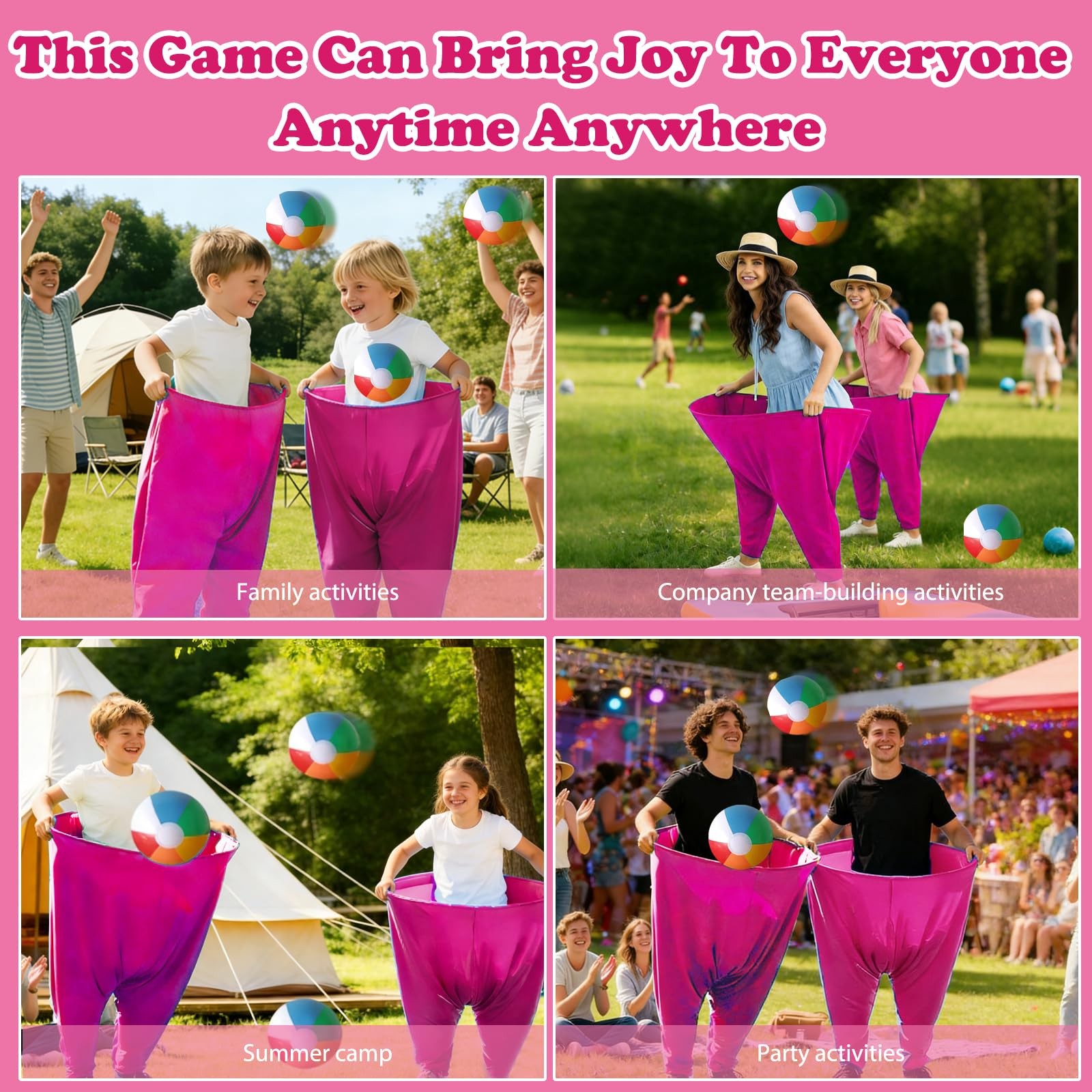 Giant Outdoor Granny Pants Game Set for Kids and Adults Fun Lawn Activity