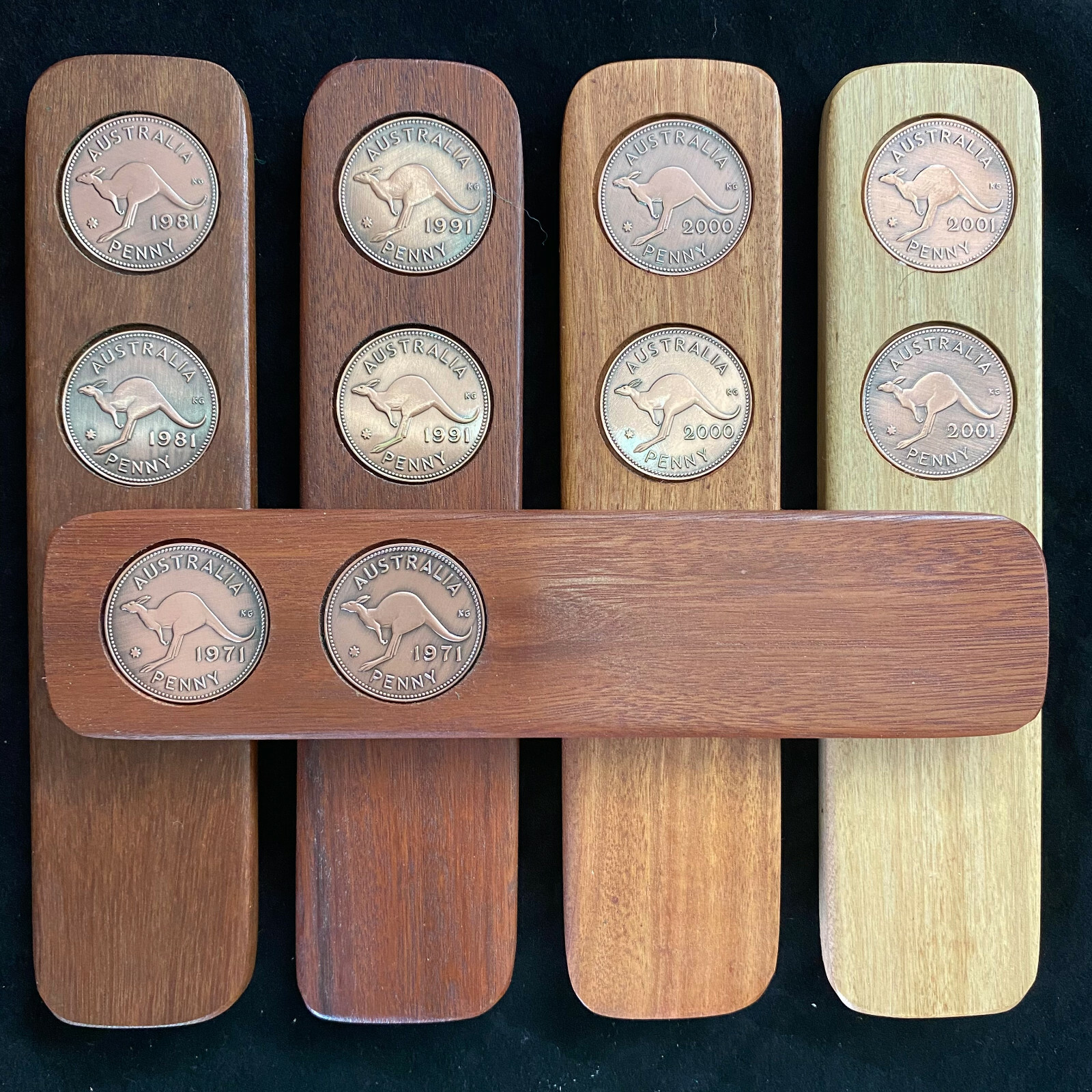 ANZAC DAY Two Up game set 70th Birthday Gift Present 1954 Australian Penny