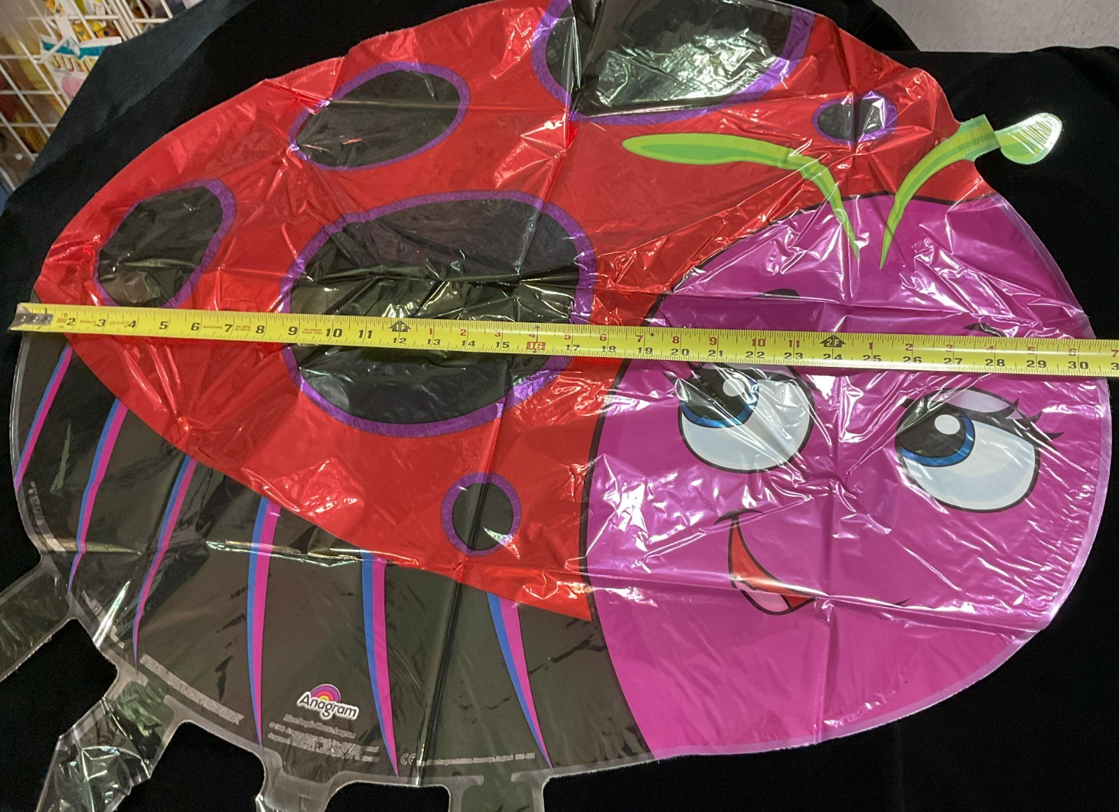 30″ x 26″ Vintage 1998 Smiling Lady Bug insect Anagram Balloon