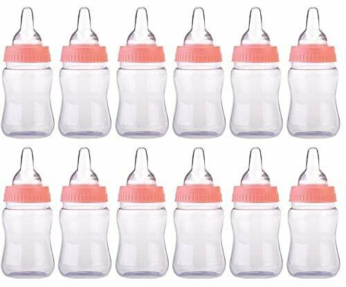 24 Fillable Bottles for Baby Shower Favors Blue Pink Party Decorations Girl Boy