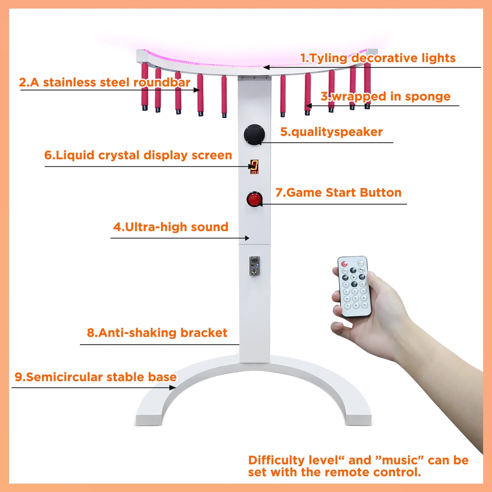 Catch Sticks Game Machine, Interactive Reaction Game for Party Rental Business