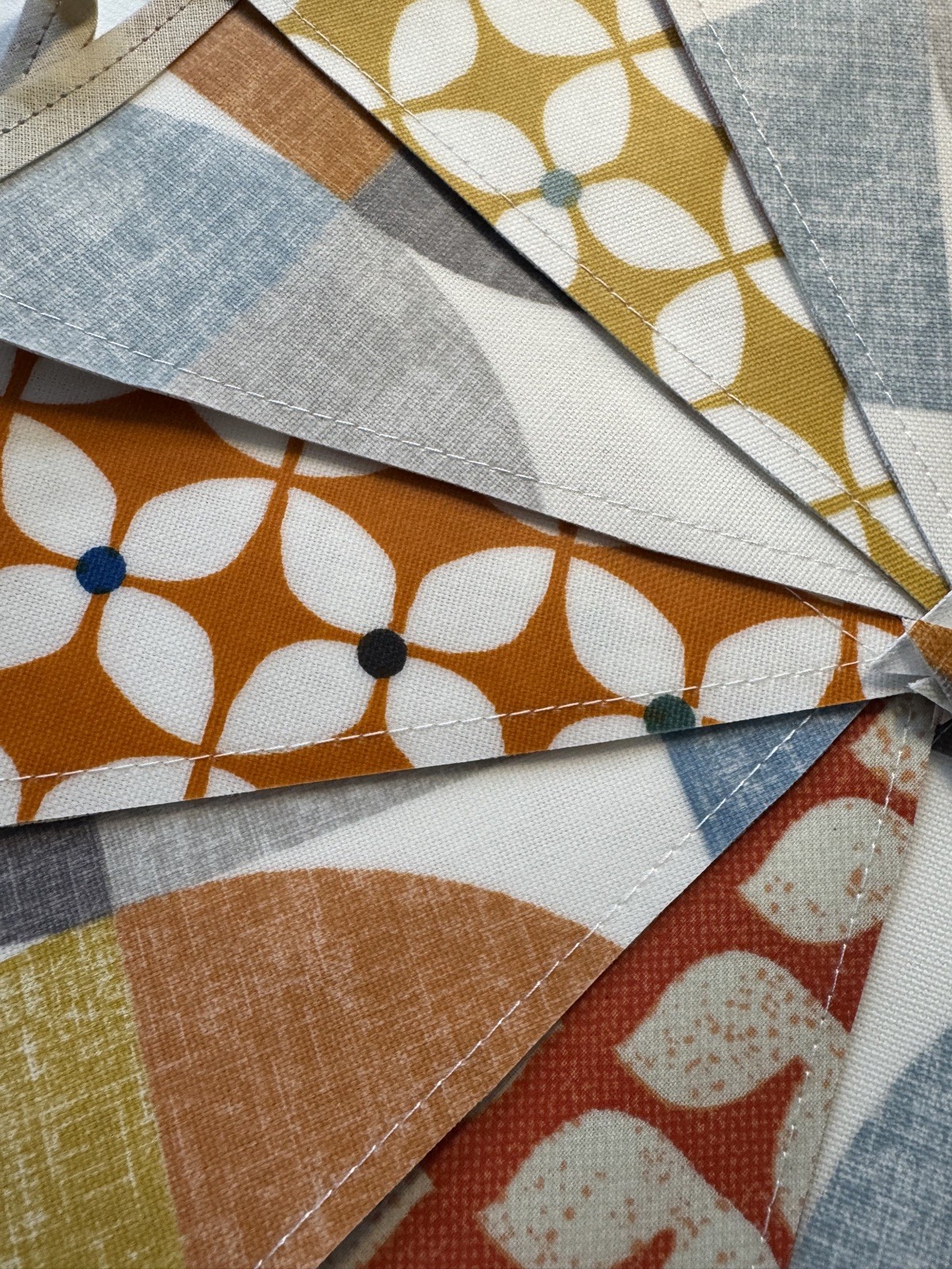 Handmade Oilcloth Bunting – Garden/Home – Contemporary – 3 Meters Double Sided