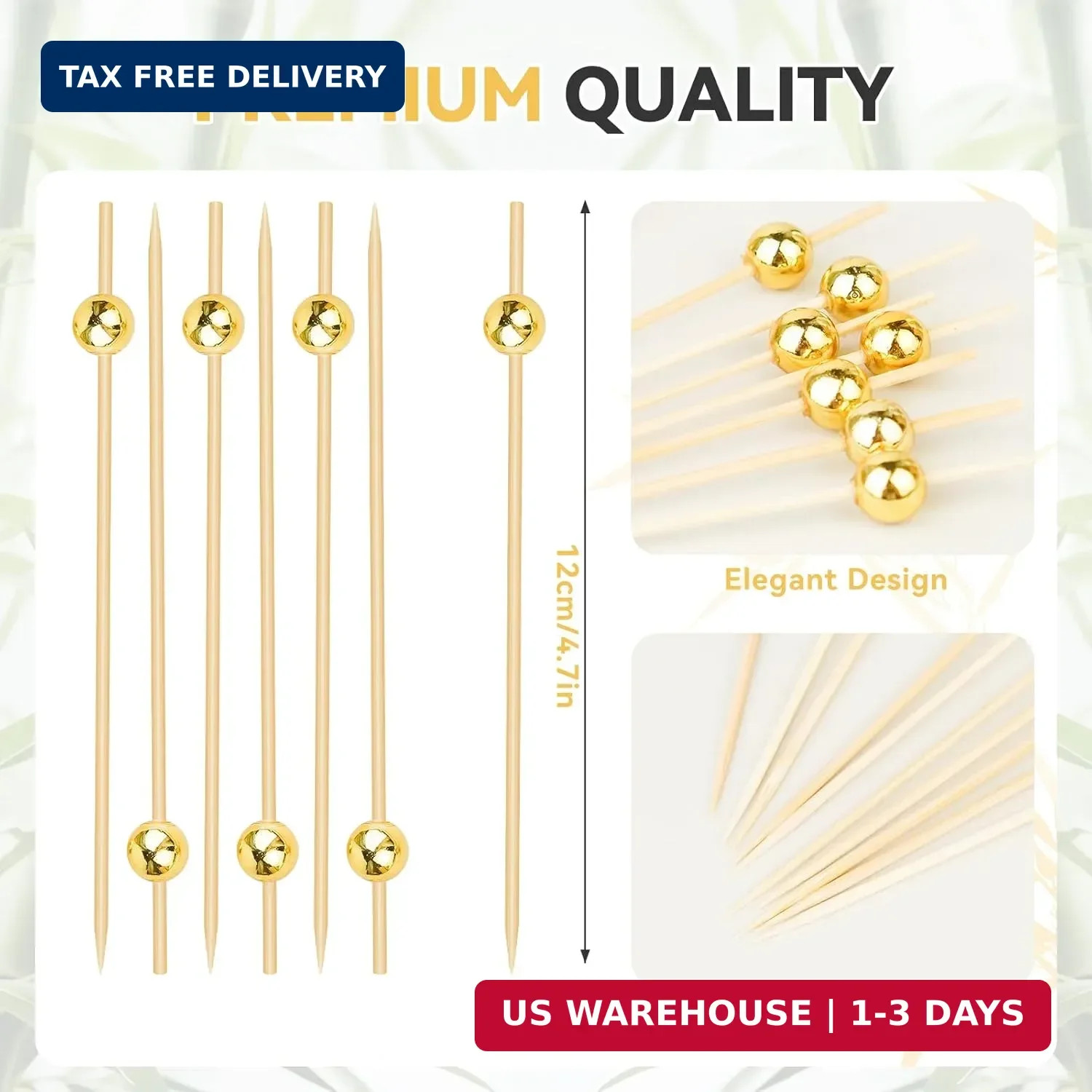200PCS Cocktail Picks, Fancy Toothpicks for Appetizers, Decorative Skewers for A