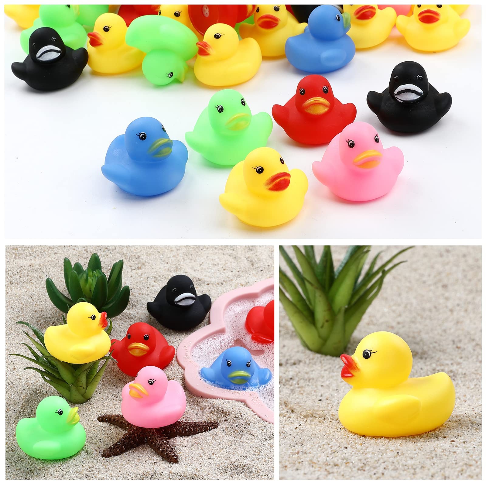 50 PCS Jeep Rubber Ducks in Bulk Assorted Duckies for Ducking Cruise Ducks Small