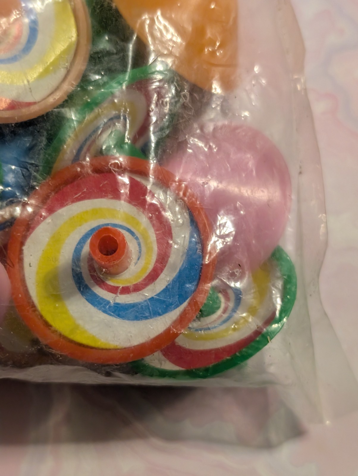 Bag Of Plastic Spinning Top Party Favors – Colorful Swirling Spin Toy Prizes