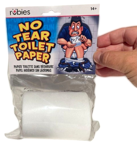 2 Set NO TEAR TOILET PAPER ROLL Non Rip Joke Prank Gag Gift Funny Bathroom Humor