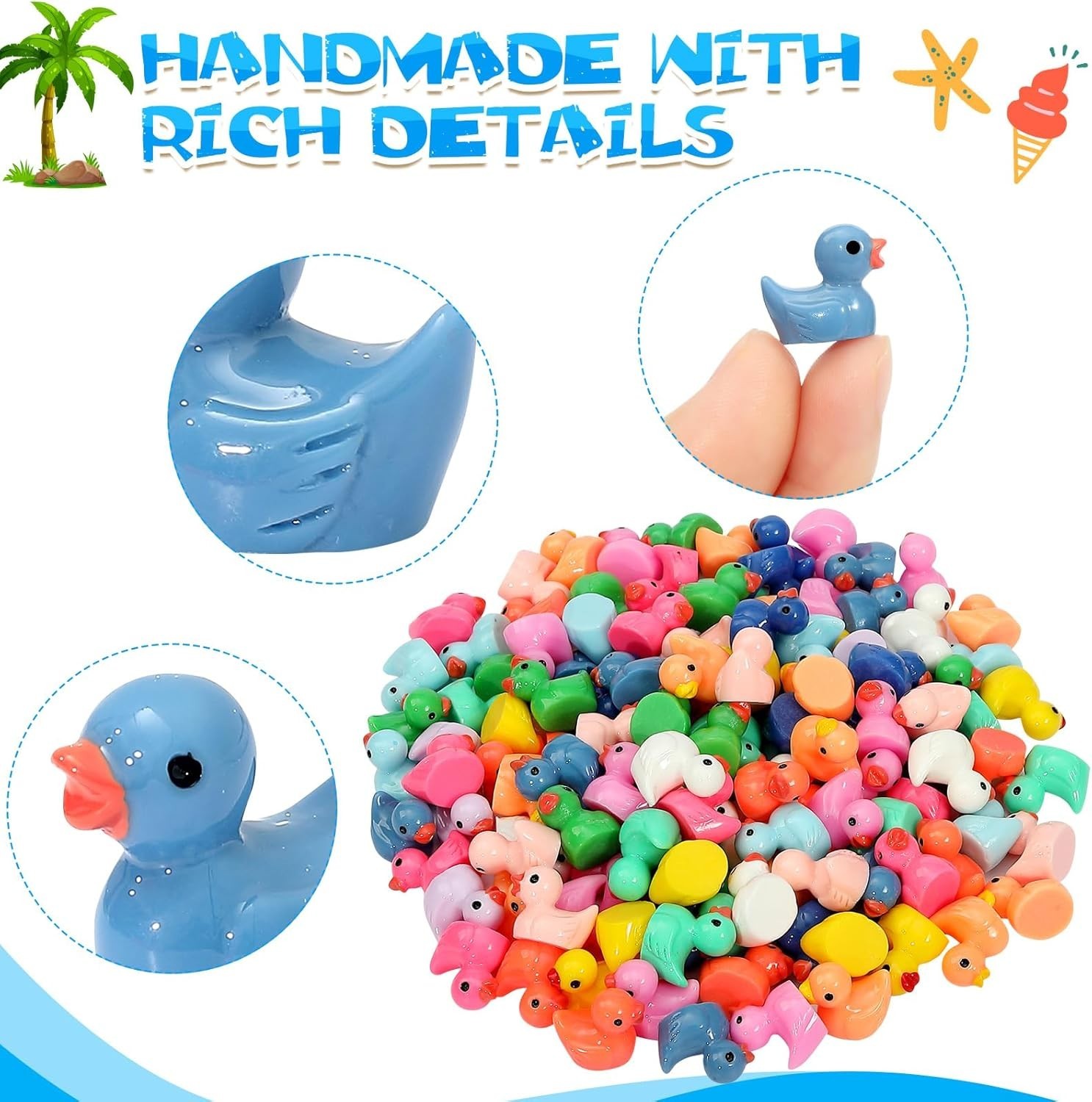 260 Pack Jeep Resin Ducks In Bulk 13 Colors Tiny Ducks For Ducking Cruise Ducks
