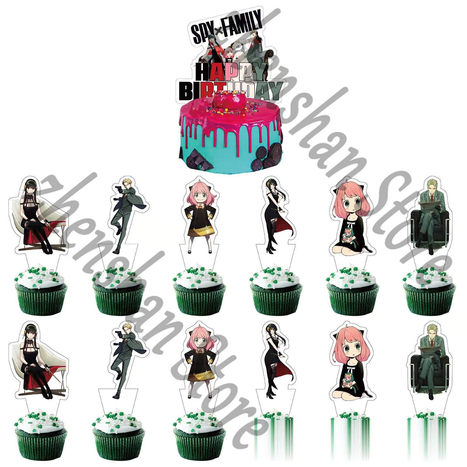 SPY×FAMILY Supplies Birthday Party Set Balloons Cake Toppers Banner Decor Gift D