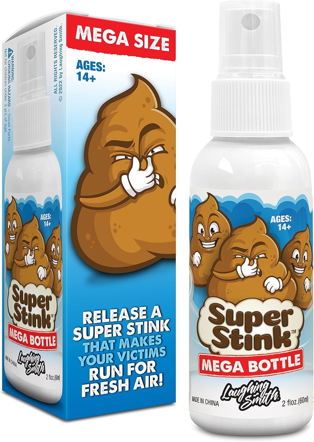 SUPER STINK Mega Size 60ml – Fart Spray – ‘Insanely Strong’ Extra Potent Stin…