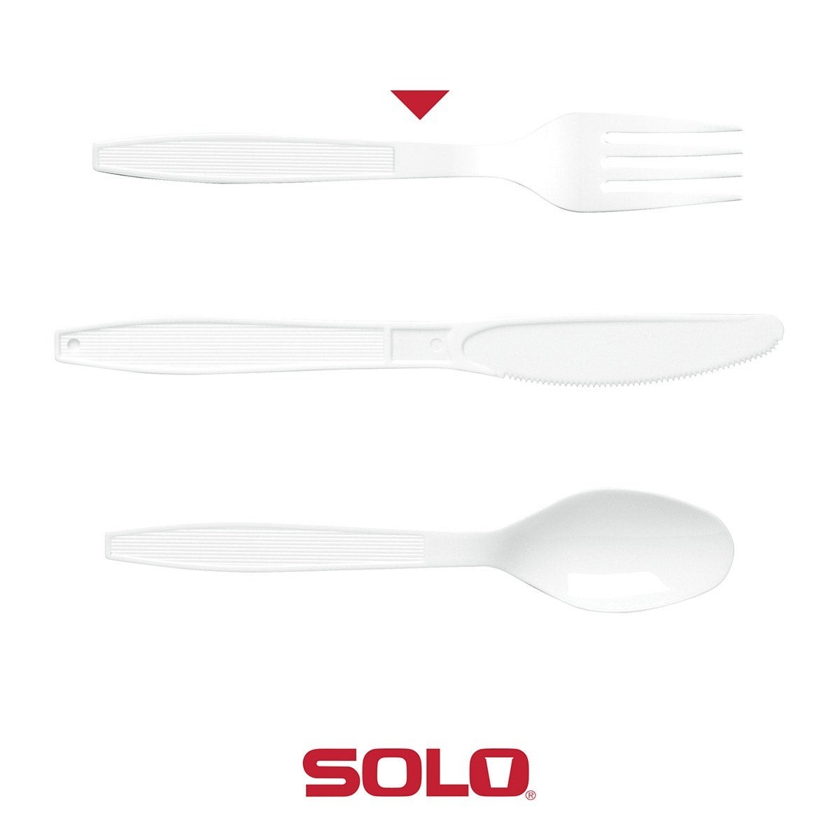 Solo Heavyweight Plastic Fork, White, 500-count