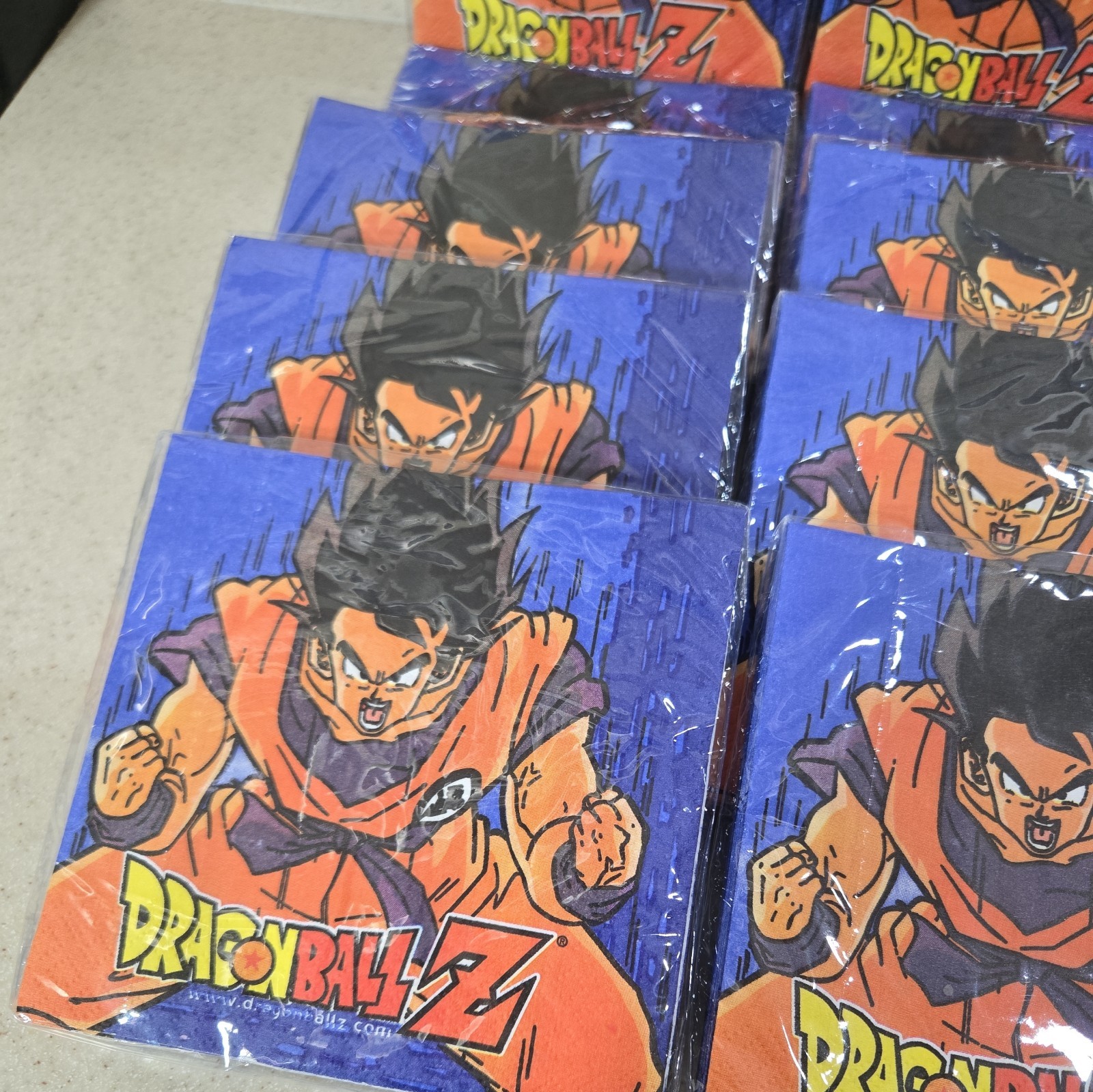 Dragon Ball Z Goku AGC DesignWare Party Birthday Napkins (Lot of 10 Packs of 16)