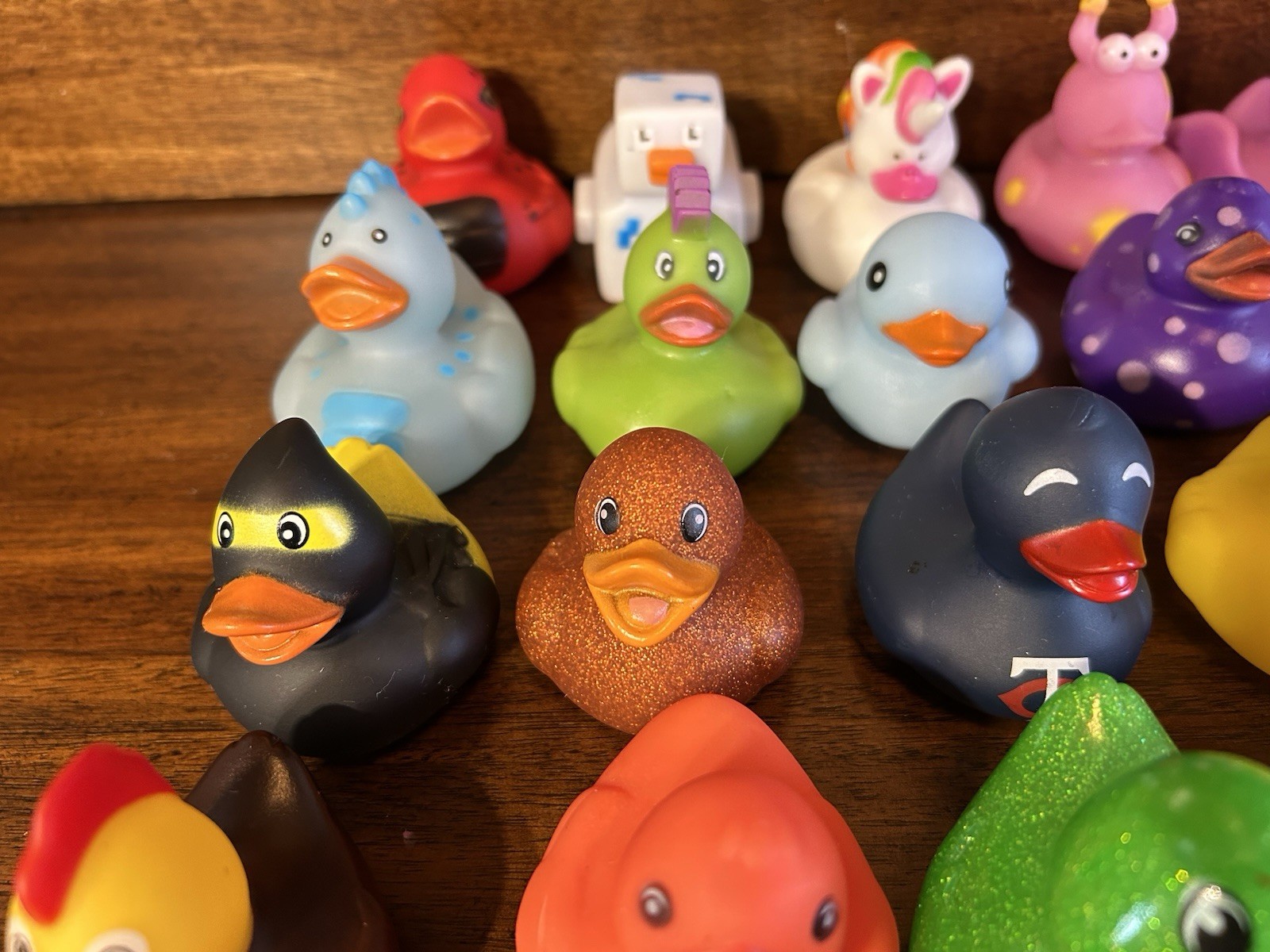 Lot of 28 Rubber Ducks Assorted Costumes Themes Holidays Jeep Bath Floaters 2+”