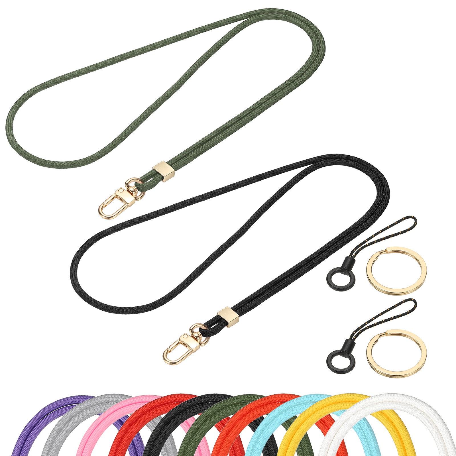 Lanyard, 2 Pack Teacher Lanyards for ID Badges, Black/Dark Green