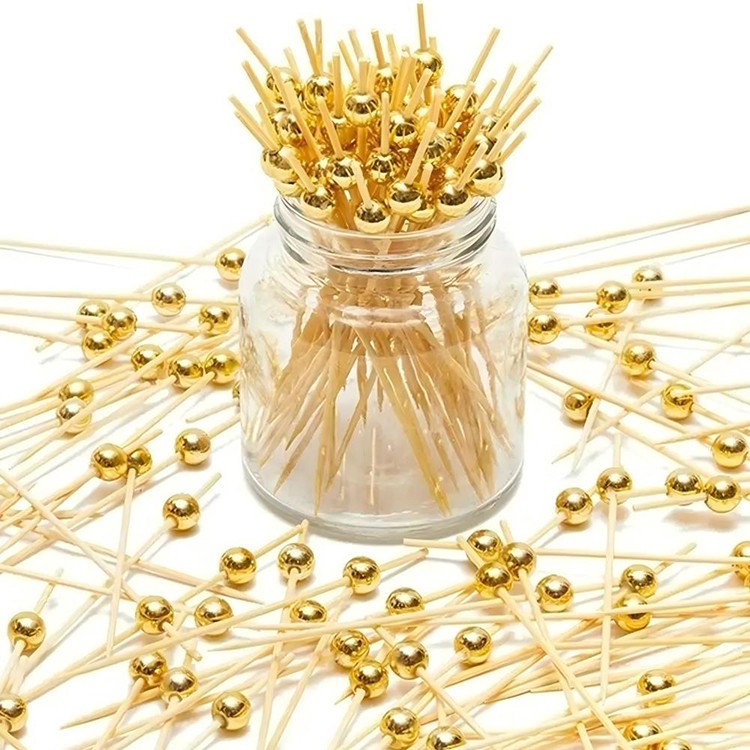 200 Pcs Cocktail Picks 4.7 Inch Toothpicks for Appetizers Bamboo Cocktail Party