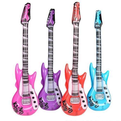 24 WHOLESALE INFLATABLE GUITARS, 42″, GREAT FOR PARTIES, KARAOKE, ROCK AND ROLL