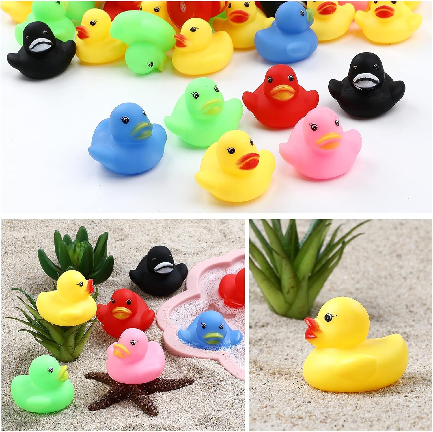 50 PCS Jeep Rubber Ducks in Bulk Assorted Duckies for Ducking Cruise Ducks Small