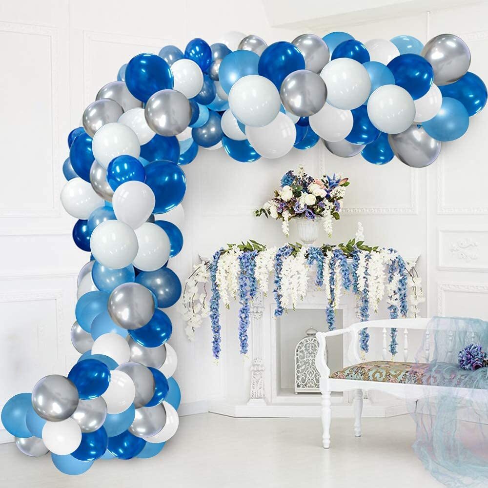 Balloon Garland Arch Kit-144 Pcs White and Gold Balloons-Wedding Birthday Party