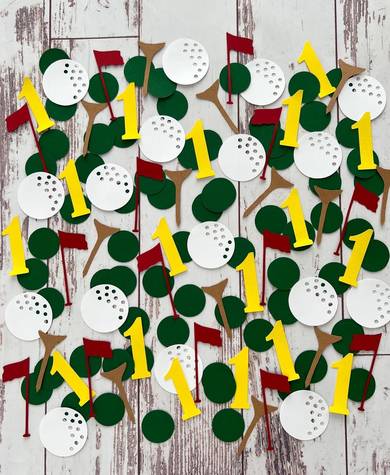 100 PCS Hole In One Table Confetti Golf Boy 1st Birthday Party Decor Scatter