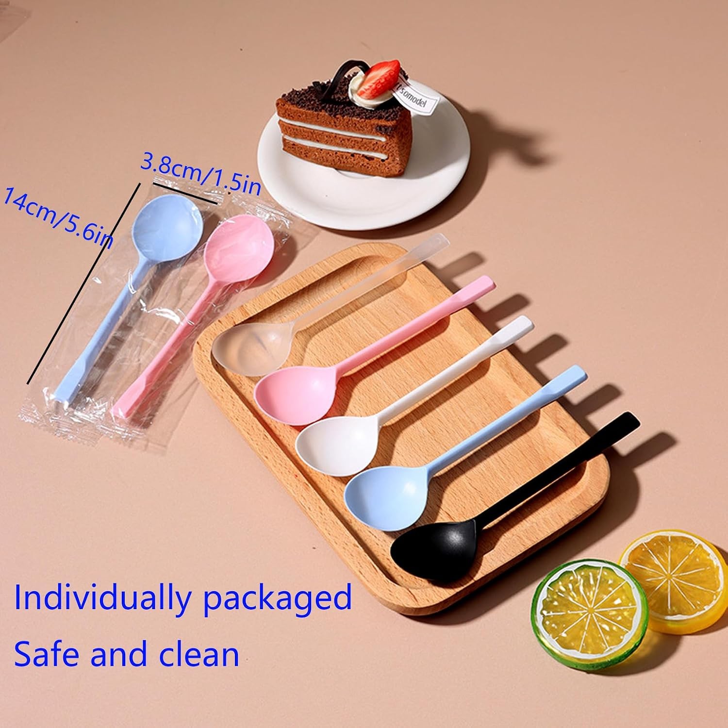 100 Count Independent Packaging Soup Spoons, Heavy Disposable Plastic Spoons for