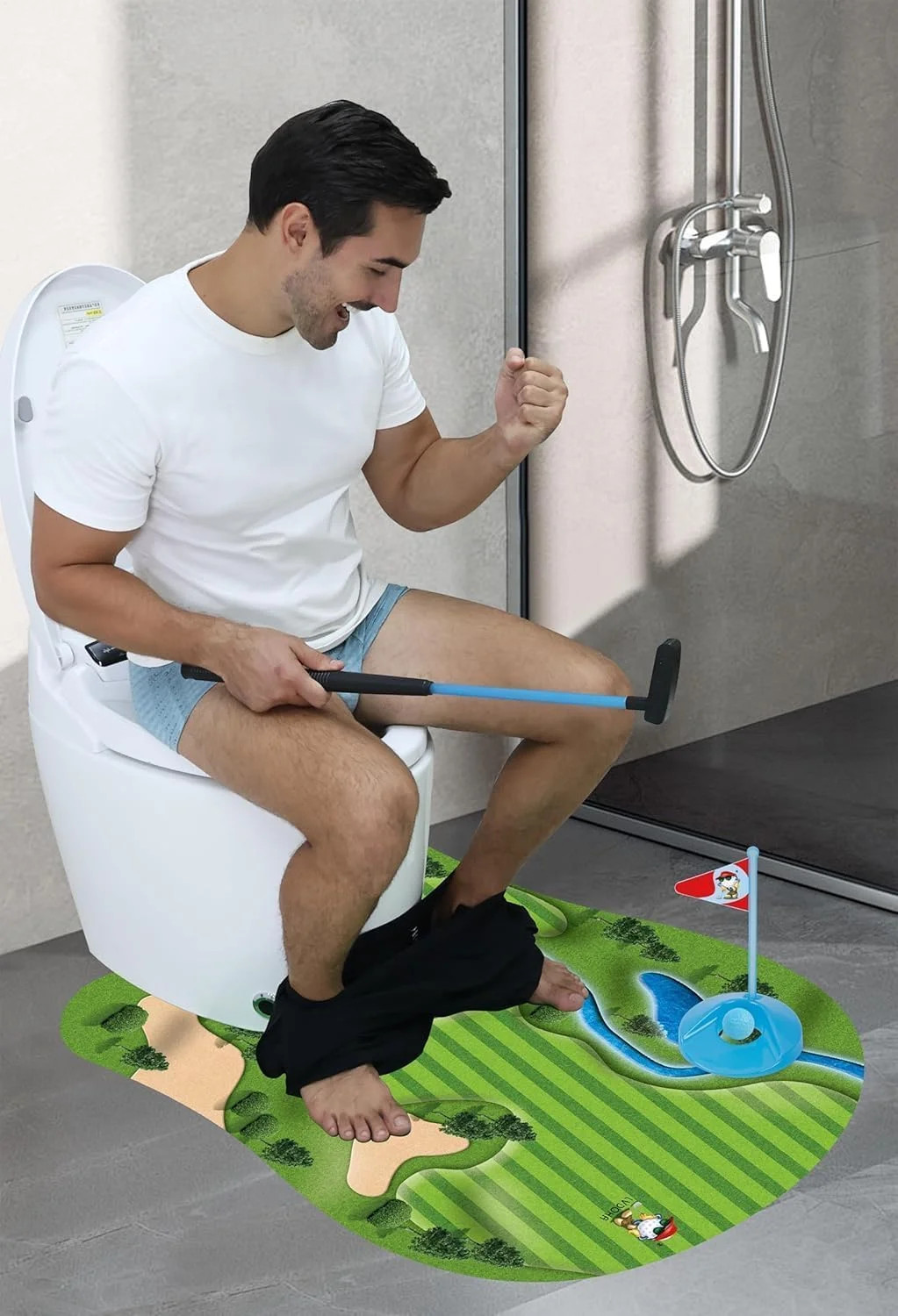 Golf Gag Gifts for Men Glow in the Dark Toilet Golf Game Dad Who Wants Nothing
