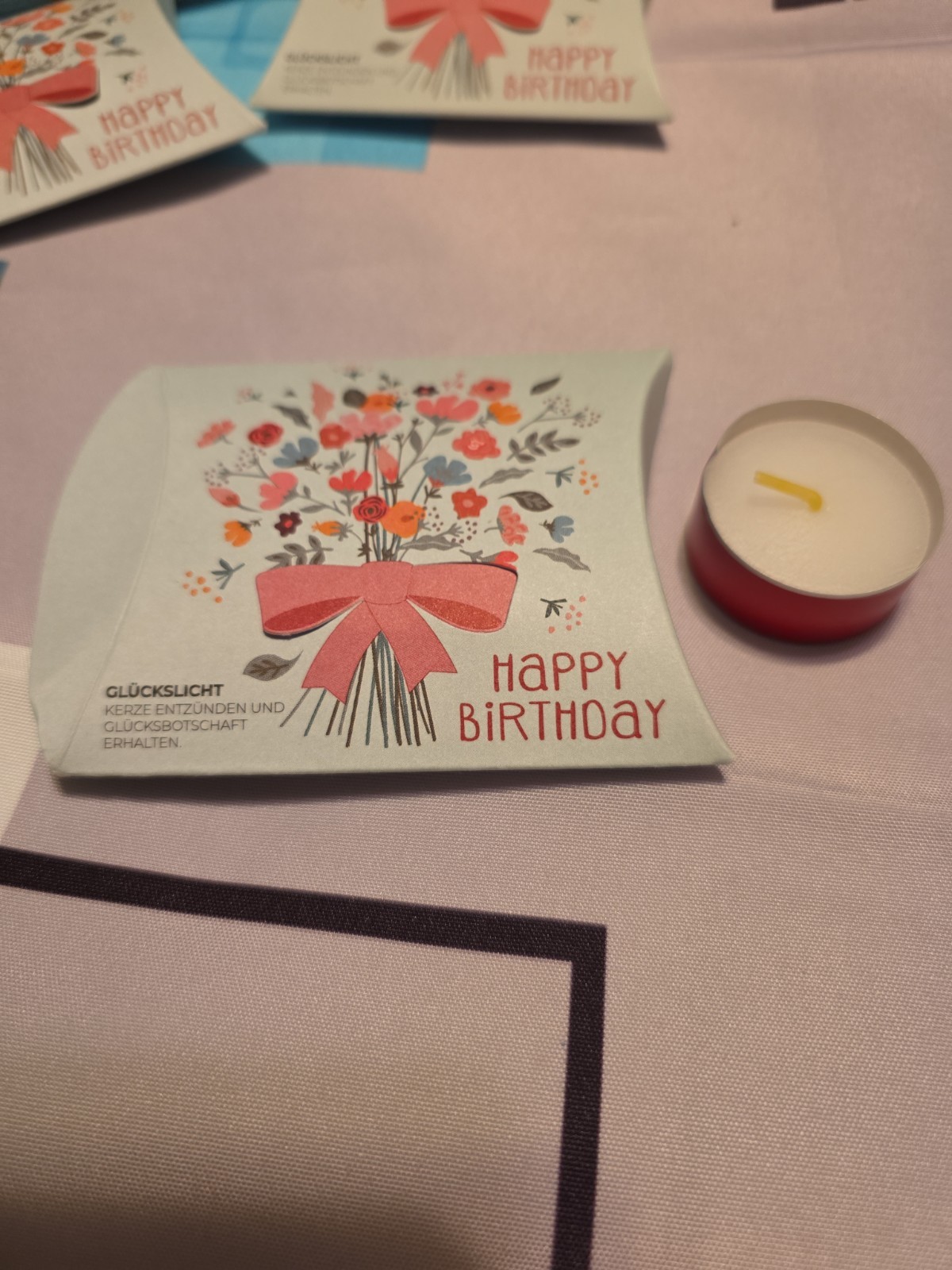 Happy Birthday Floral Cake Candles-Pink& Orange-NWT-German