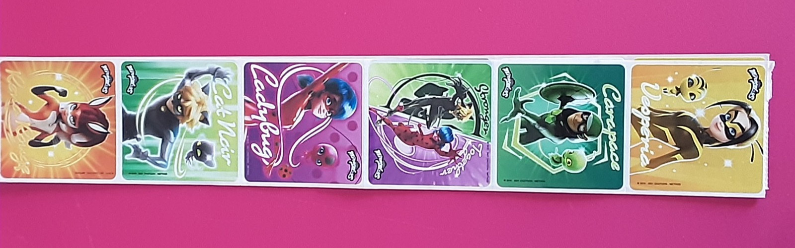 6 Miraculous Ladybug Stickers, 2.5″ x 2.5″ each, Party Favors