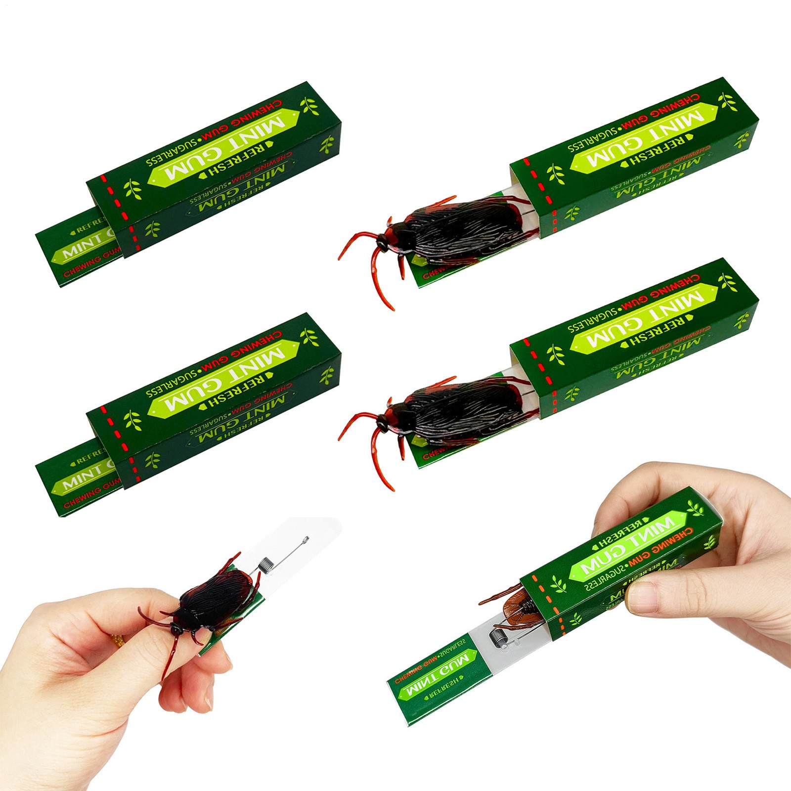 Cockroach Gum Trick Toy 10X Cockroaches Prank Prop Fake Cockroach Trick Toys