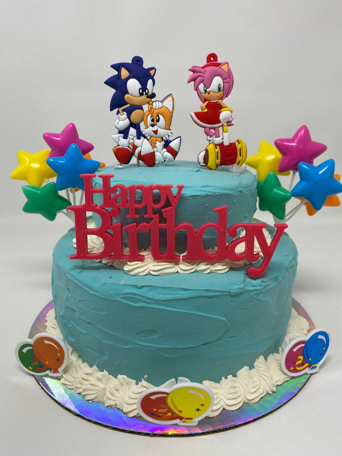 Sonic the Hedgehog Birthday Cake Topper Set ~ BRAND NEW ~ Ships Out Next Day