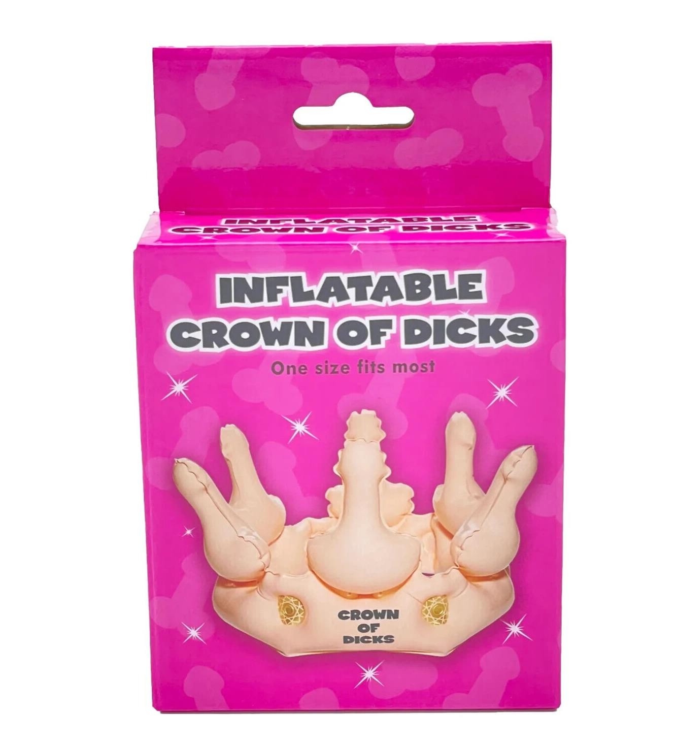 Inflatable Crown of Dicks – Funny Adult Bachelorette Hen Party Gag Joke Hat Gift