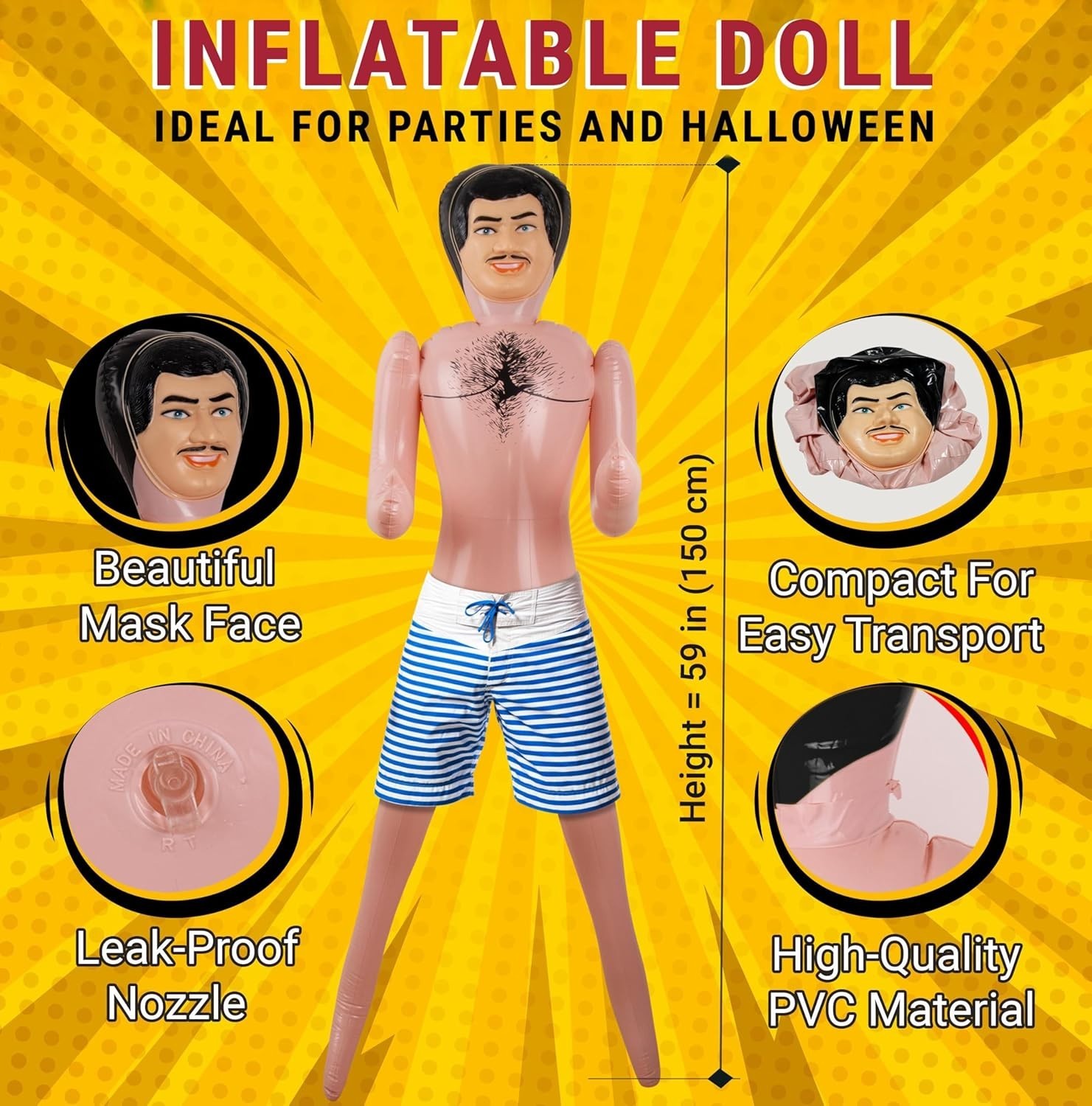 Customizable Life-Size Diego Inflatable for Fun Parties, Events & Celebrations