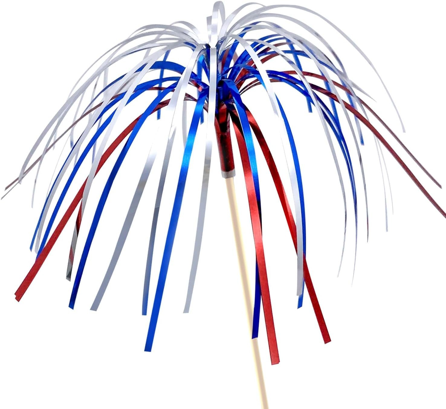 100 Counts 6 Inch Firework Cocktail Picks Red White Blue Firework Party Picks…