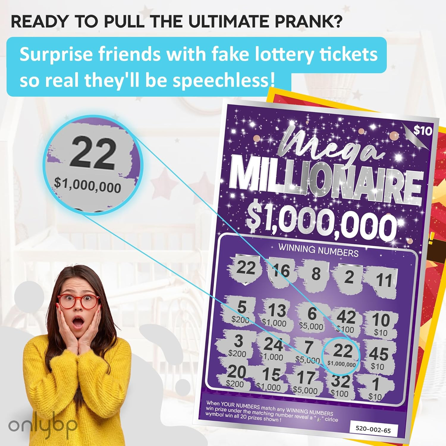 ® 10 Fake Lottery Tickets and Scratch off Cards That Look Real – Winning $1M and