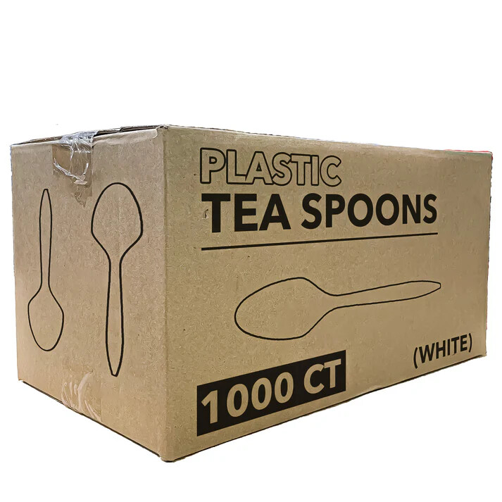 Bulk Disposable Plastic White Single Use Tea Spoons For Restaurants,Delis,Event