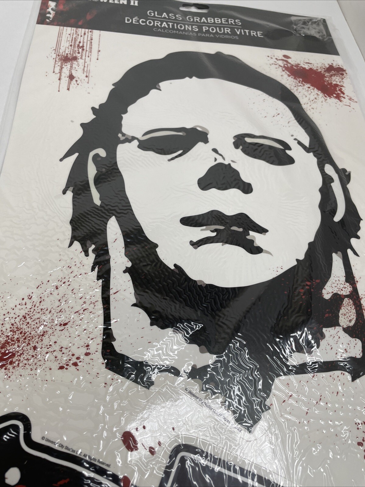 HALLOWEEN II MOVIE GLASS GRABBER DECORATIONS 5pc) Window Gel Cling Michael Myers