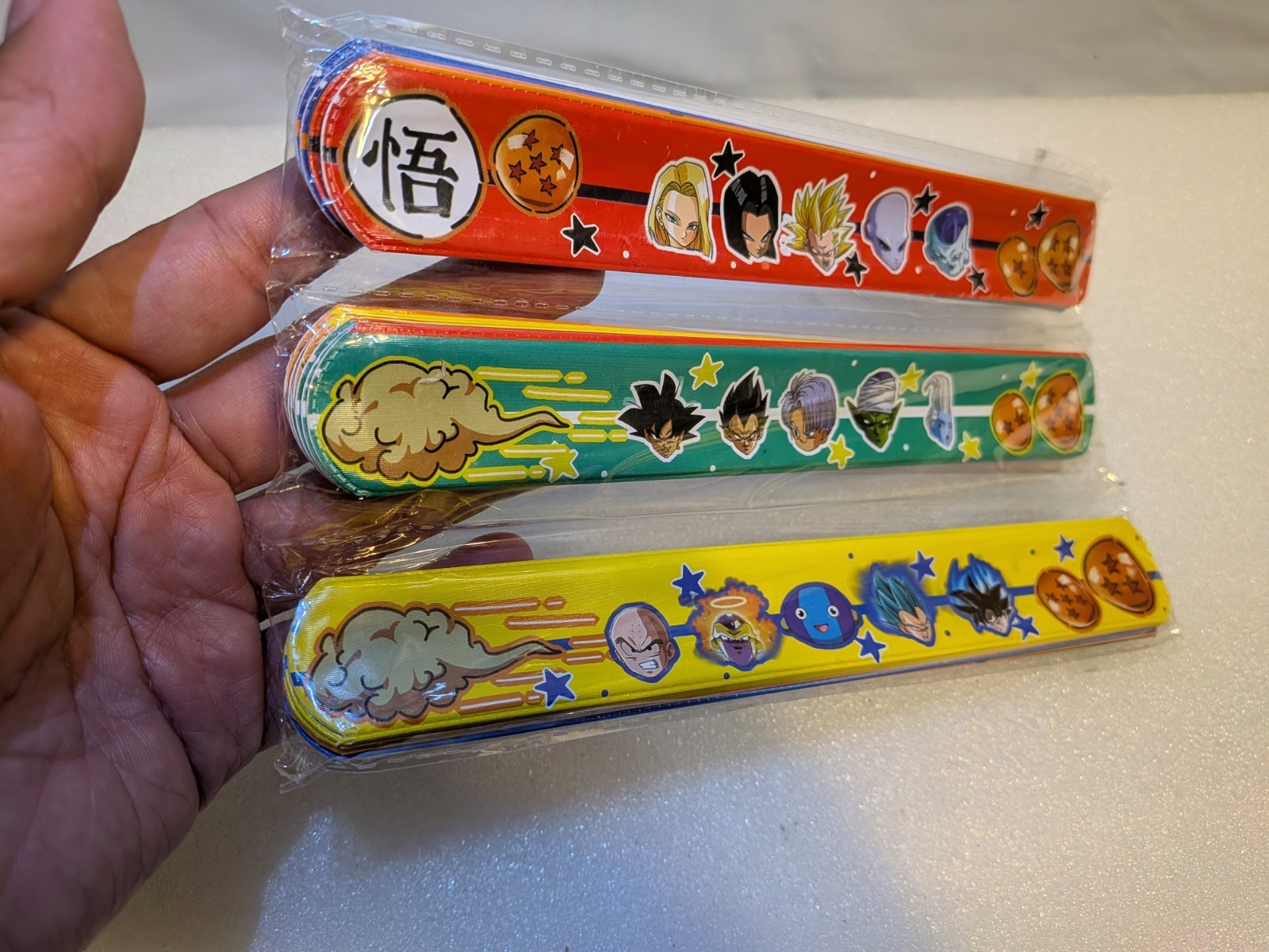 Lot of 30 Dragon Ball Z Anime Wristbands/Slap Bracelets Party Favor Assorted