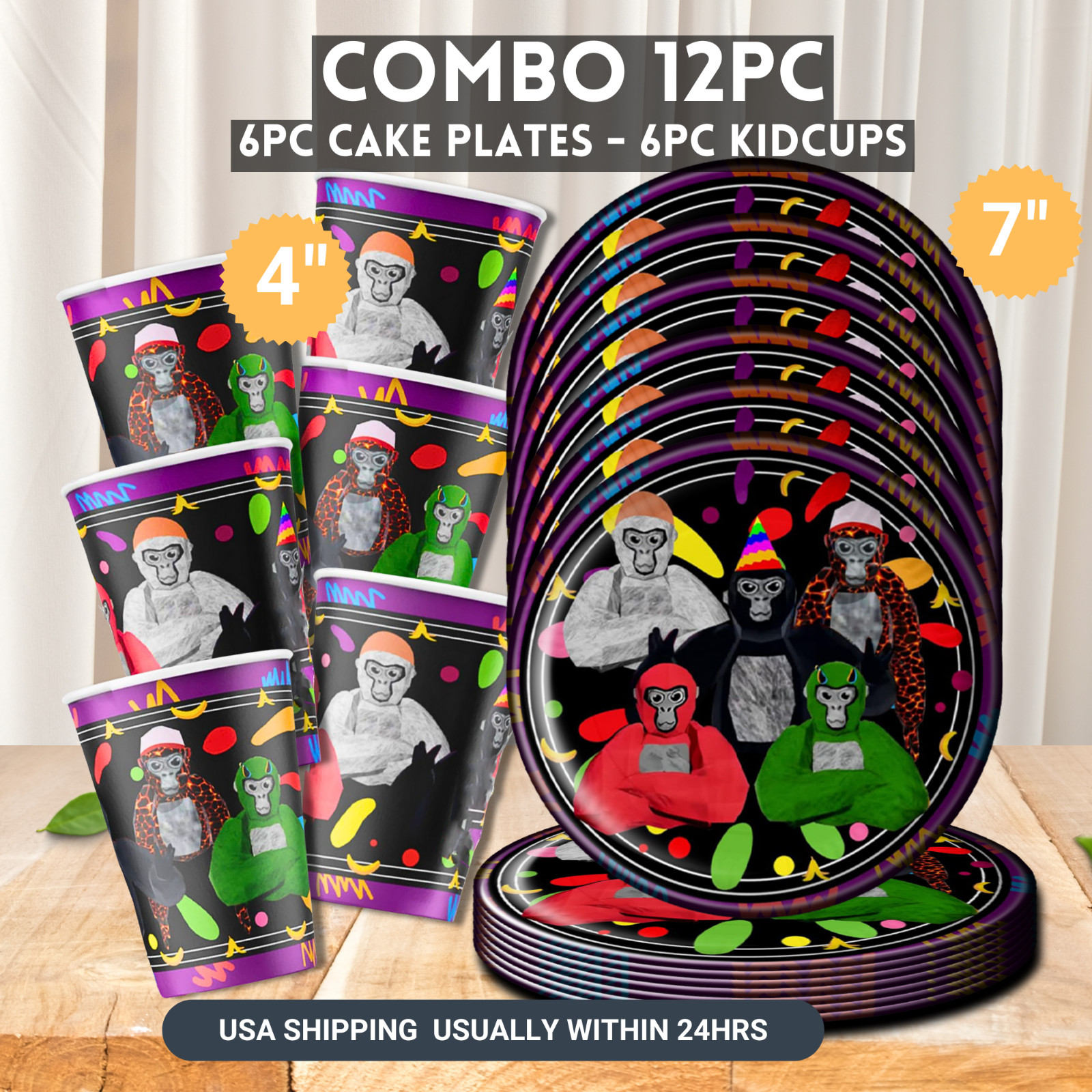 Gorilla tag Party Supplies happy birthday centerpiece decoration gift box favor
