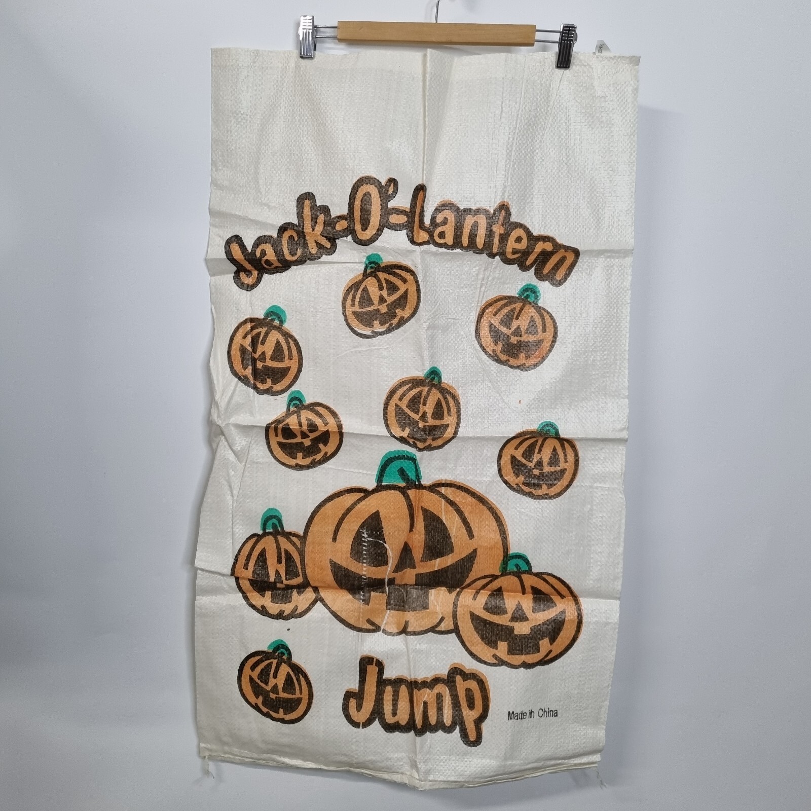 Set of 4 Vtg Jack-O-Lantern Jump Potato Sack Race Halloween Autumn Outdoor Game