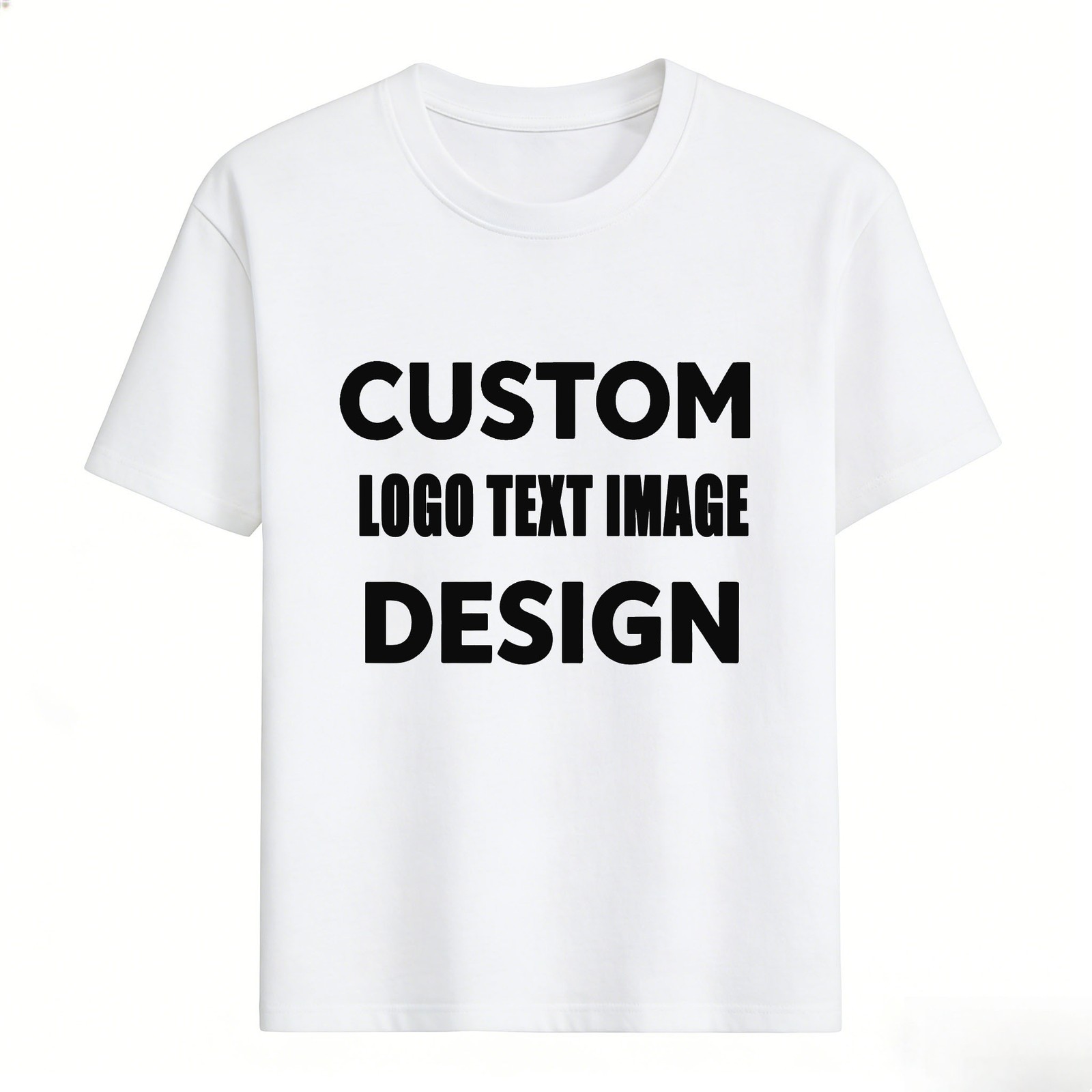 Hollowmark Custon Monochrome Front Print Tee Black White S-5XL Symbol Shirt
