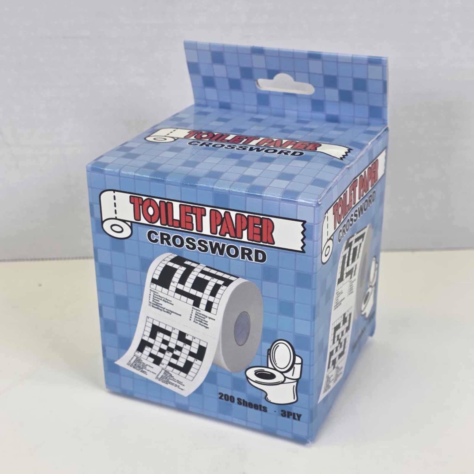 Crossword Toilet Paper Roll 200 Sheets 3 Ply Humor Gift 2024