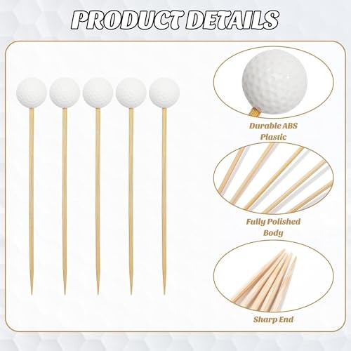 100 Pcs Toothpicks 4.7 Inch Cocktail Picks Skewers | Toothpicks for Golf