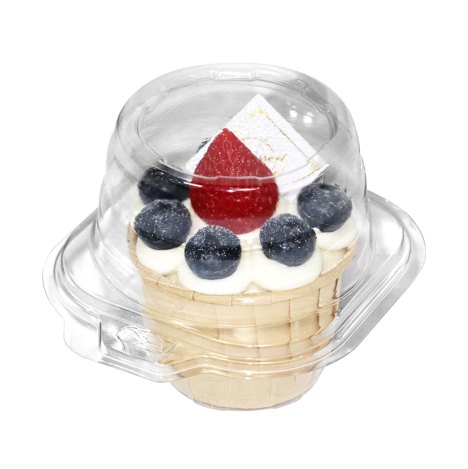 50 Pack Individual Cupcake Containers, Plastic Cupcake Boxes with Lids, Stack…