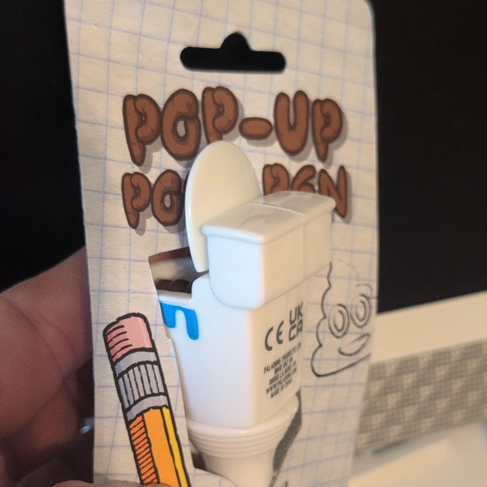 POOP Pop Up Pen – Toilet Seat Crap Emoji Office Joke Gift Funny Gag NEW