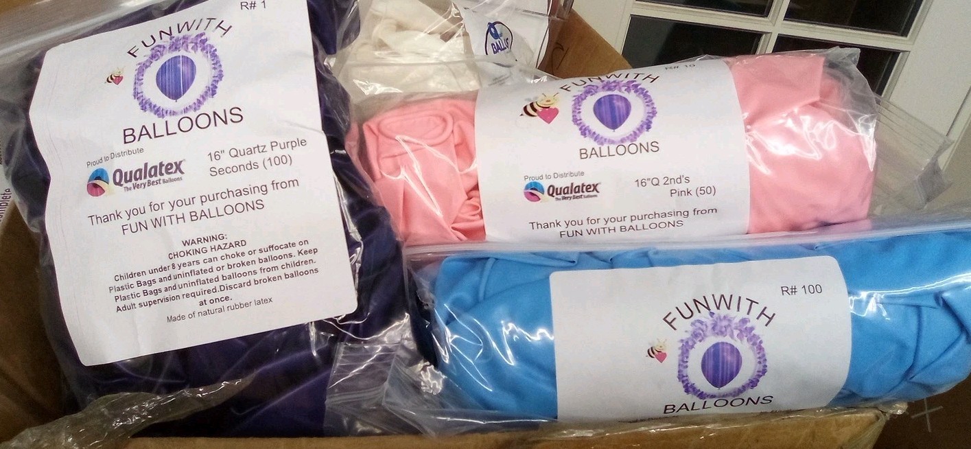 Qualatex 16″ 2nds, Slight Color Run(4 bags Of 100ct)=400Ballloons U-pic Colors