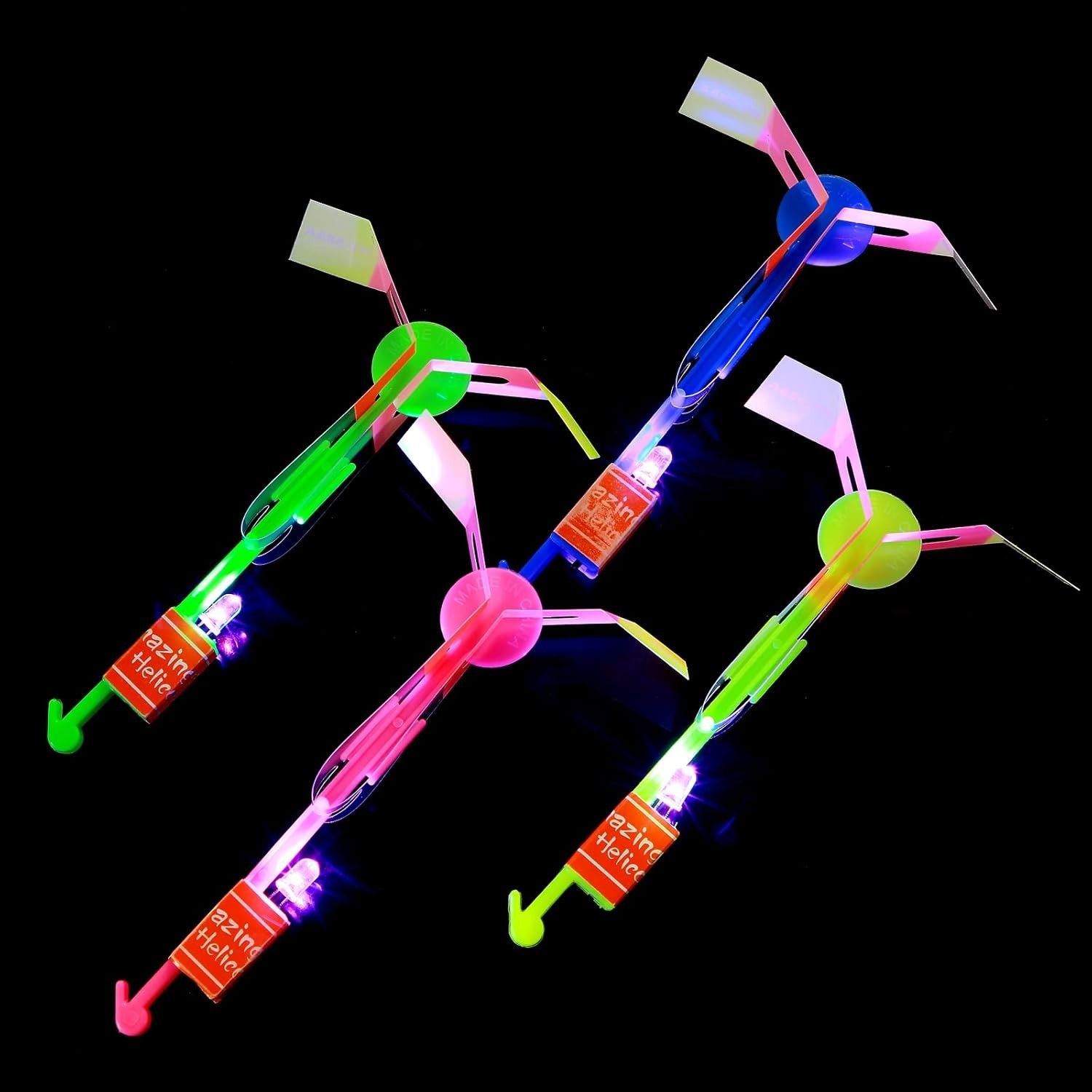 Rocket Slingshot Flying Toys with LED Lights – 24 Pcs Kids Outdoor Game with