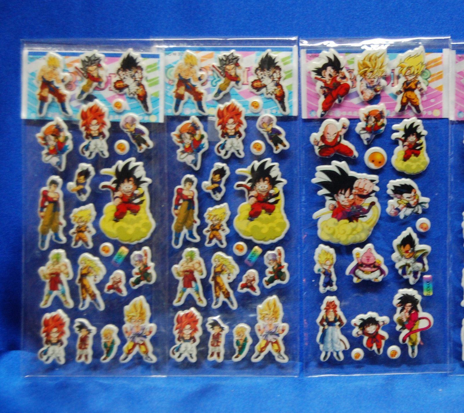 Dragon Ball Z Stickers 6 Sheets DBZ Set # 6 Goku Vegeta Bulma Bardock