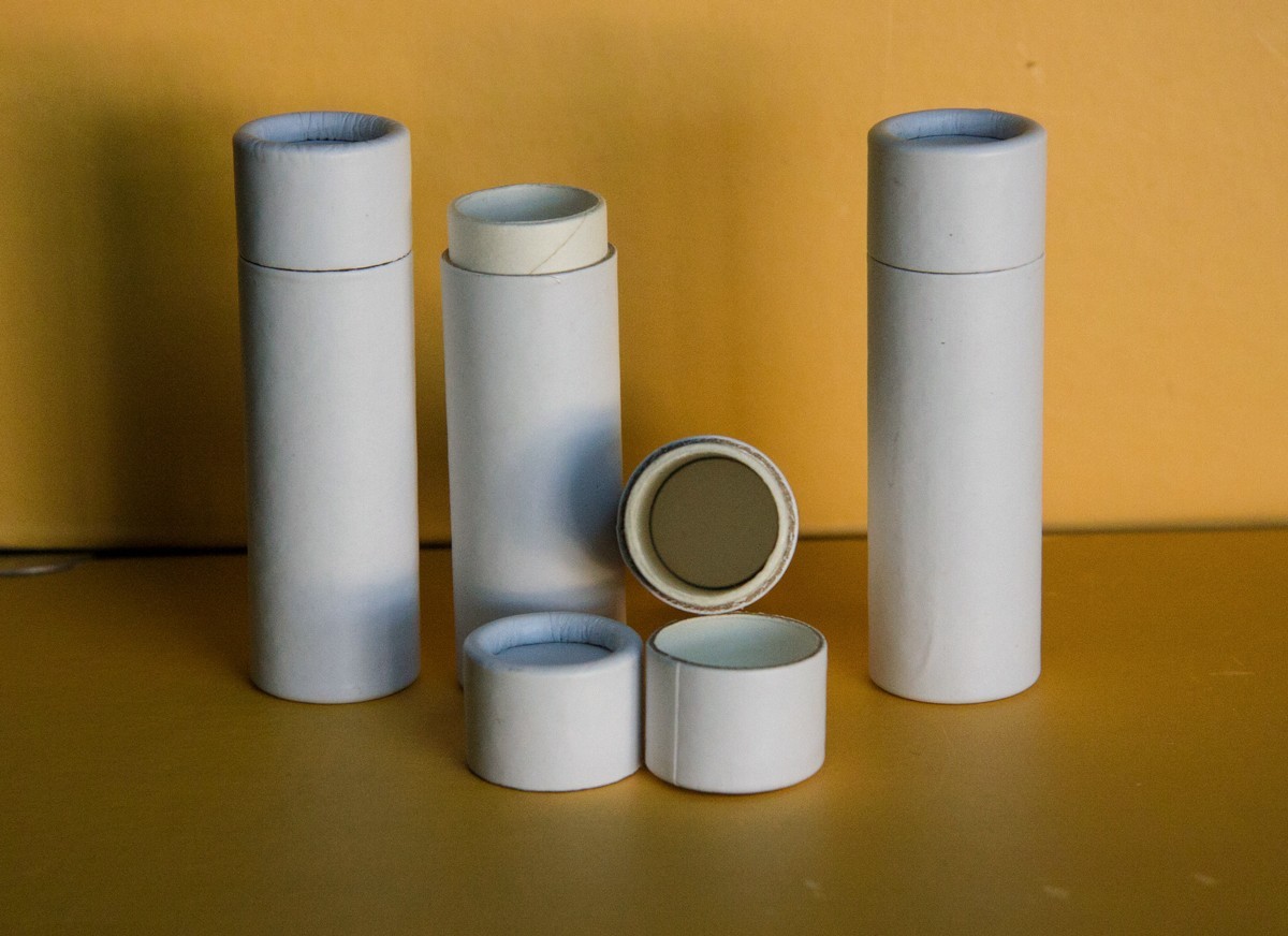 500 White Oil Proof Paper Lip Balm Tubes .3 oz 1/3 Cardboard Containers